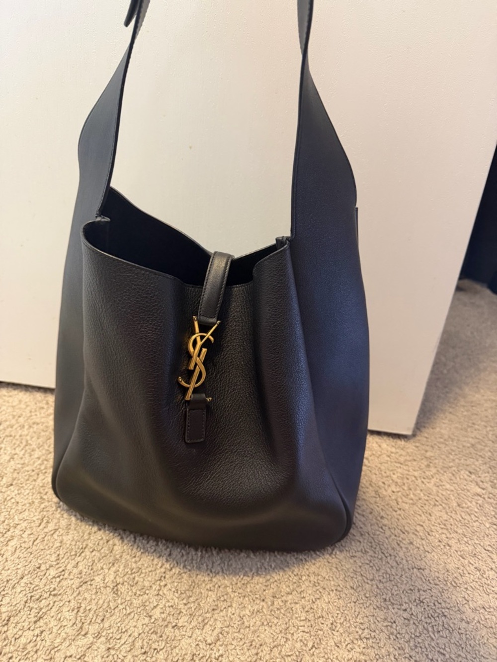 Saint Laurent Le 5 à 7 Large Hobo Bag – Black with Gold Hardware